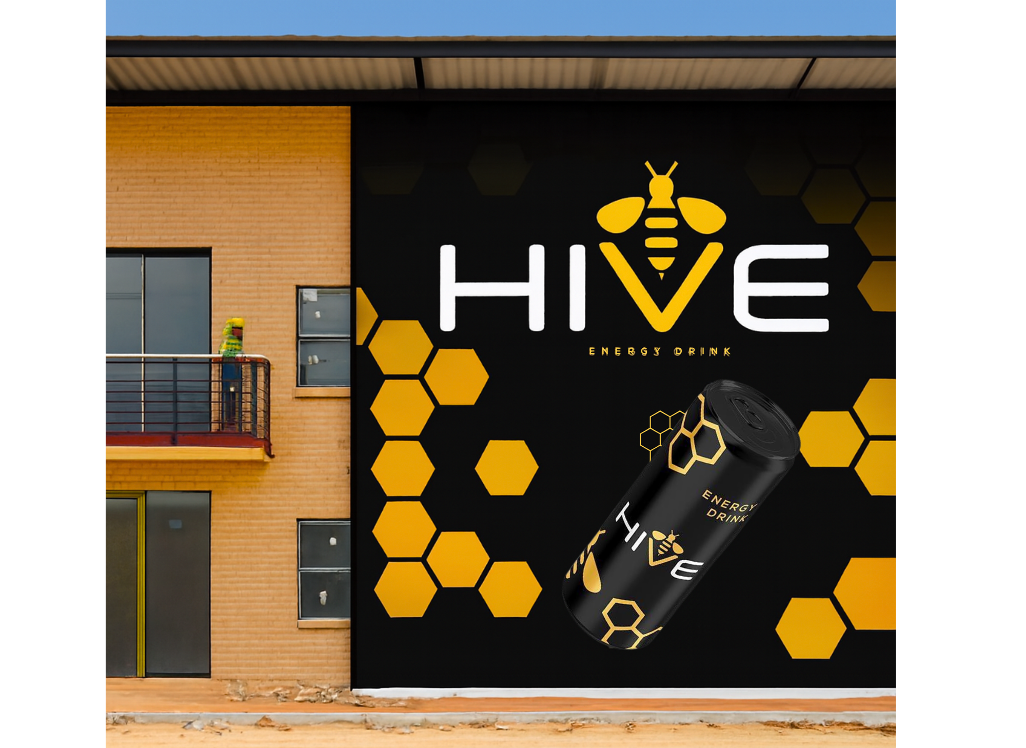 Building mural branding