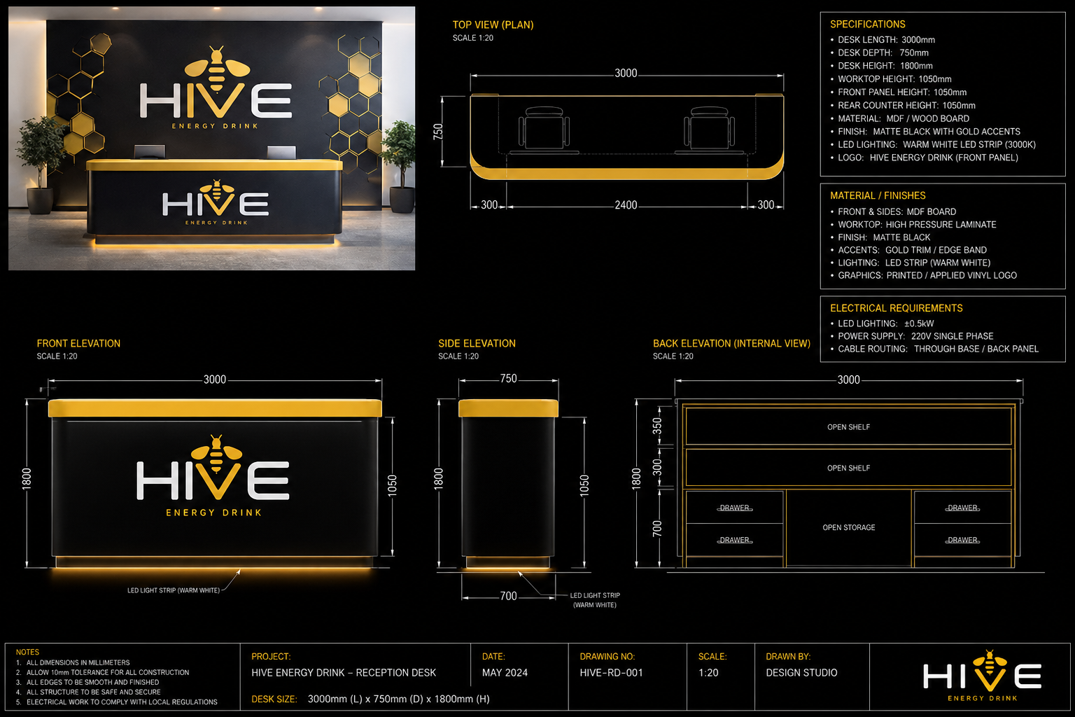 Reception desk design