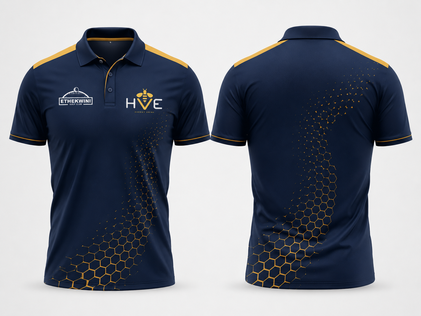 Navy golf shirt